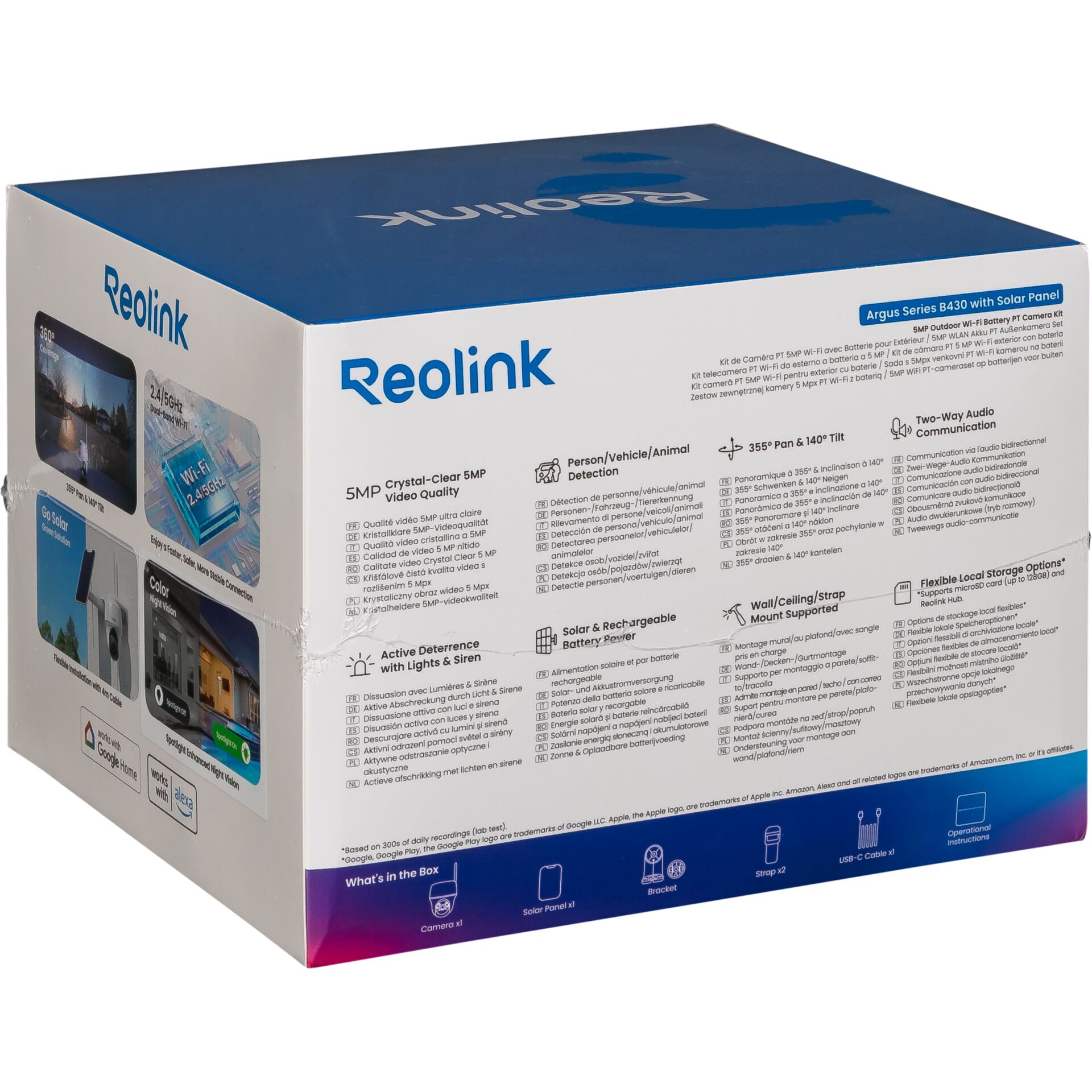 Reolink Argus PT B430 with Solar Panel