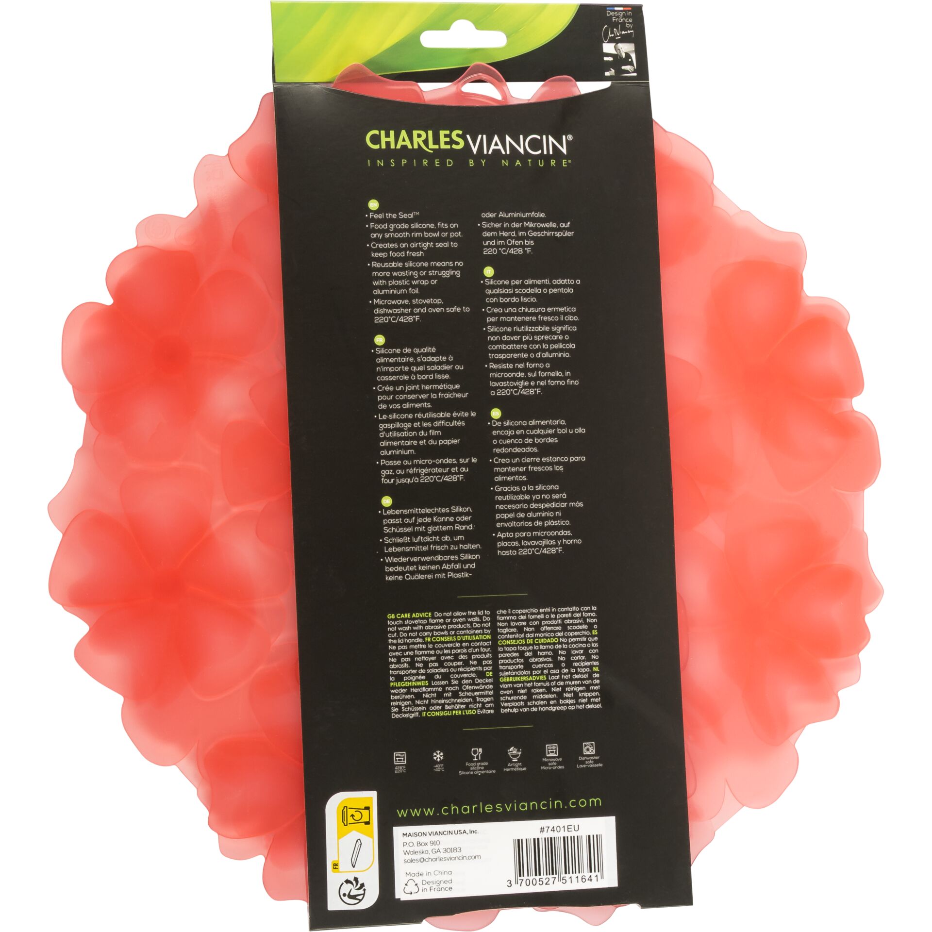 Charles Viancin GERANIUM Lid Silicone 28cm Fuschia