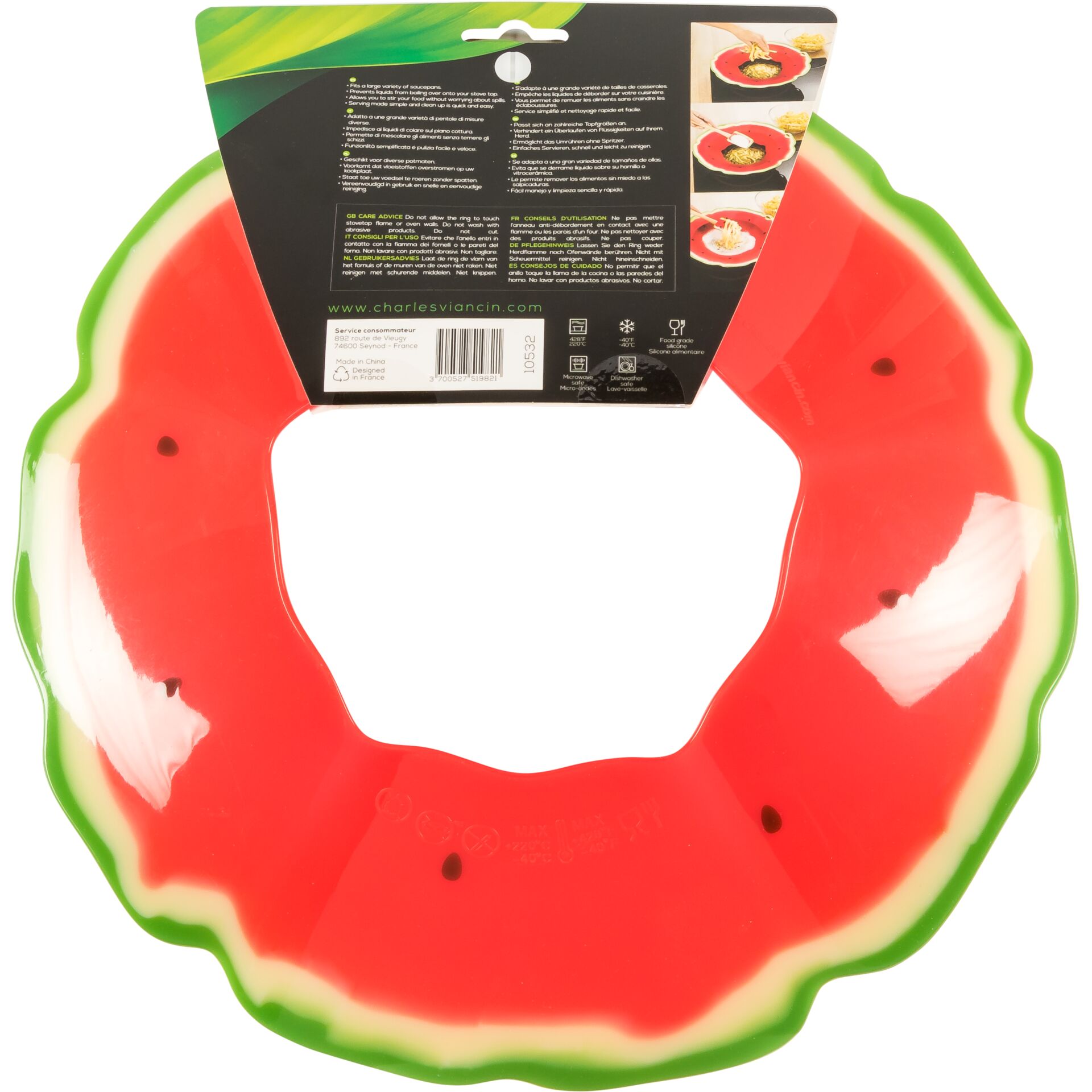 Charles Viancin WATERMELON 30 cm Silicone Overboil Ring