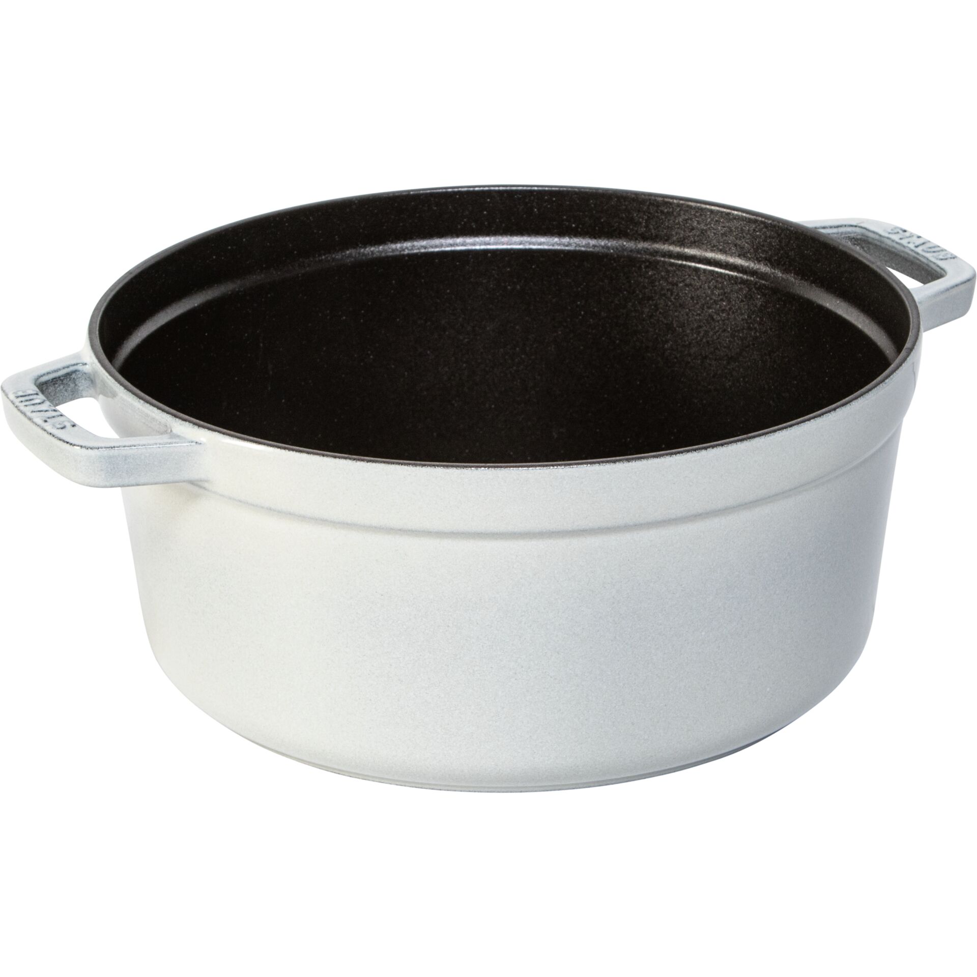 Staub La Cocotte 26cm Round Cast Iron, White Truffle