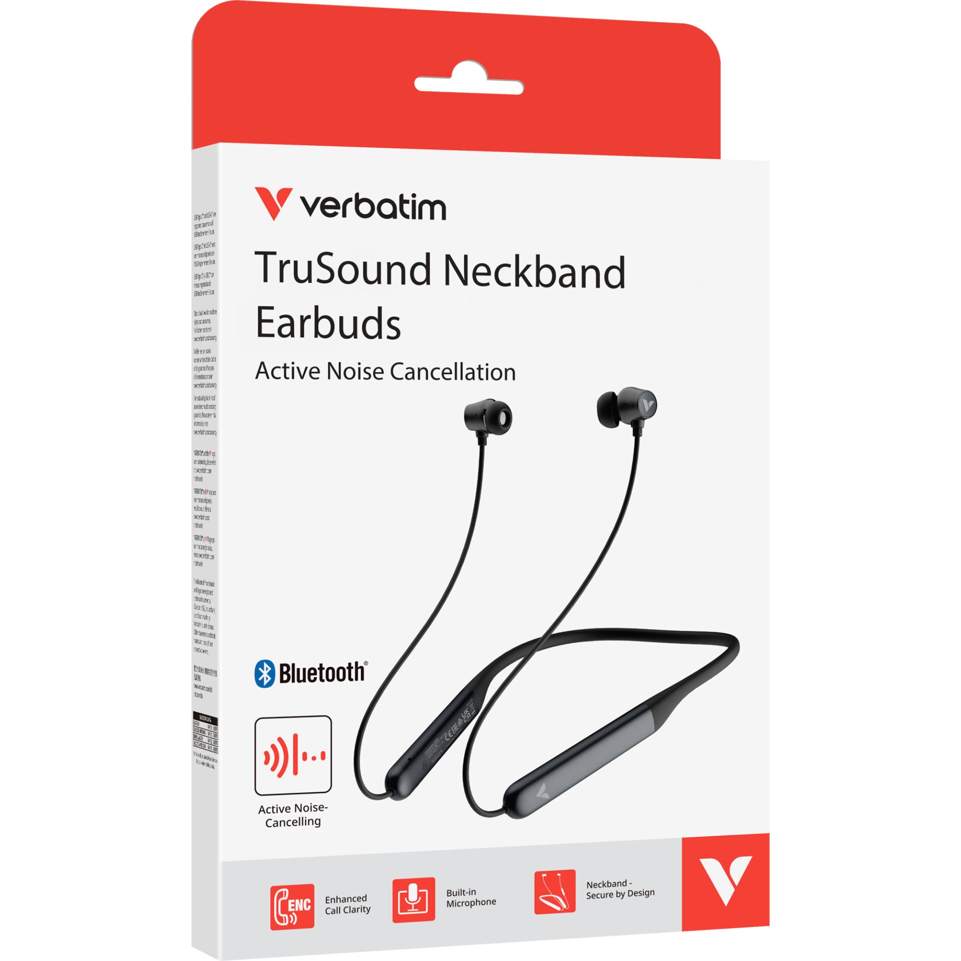 Verbatim TruSound ANC Neckband Earbuds, black 30205