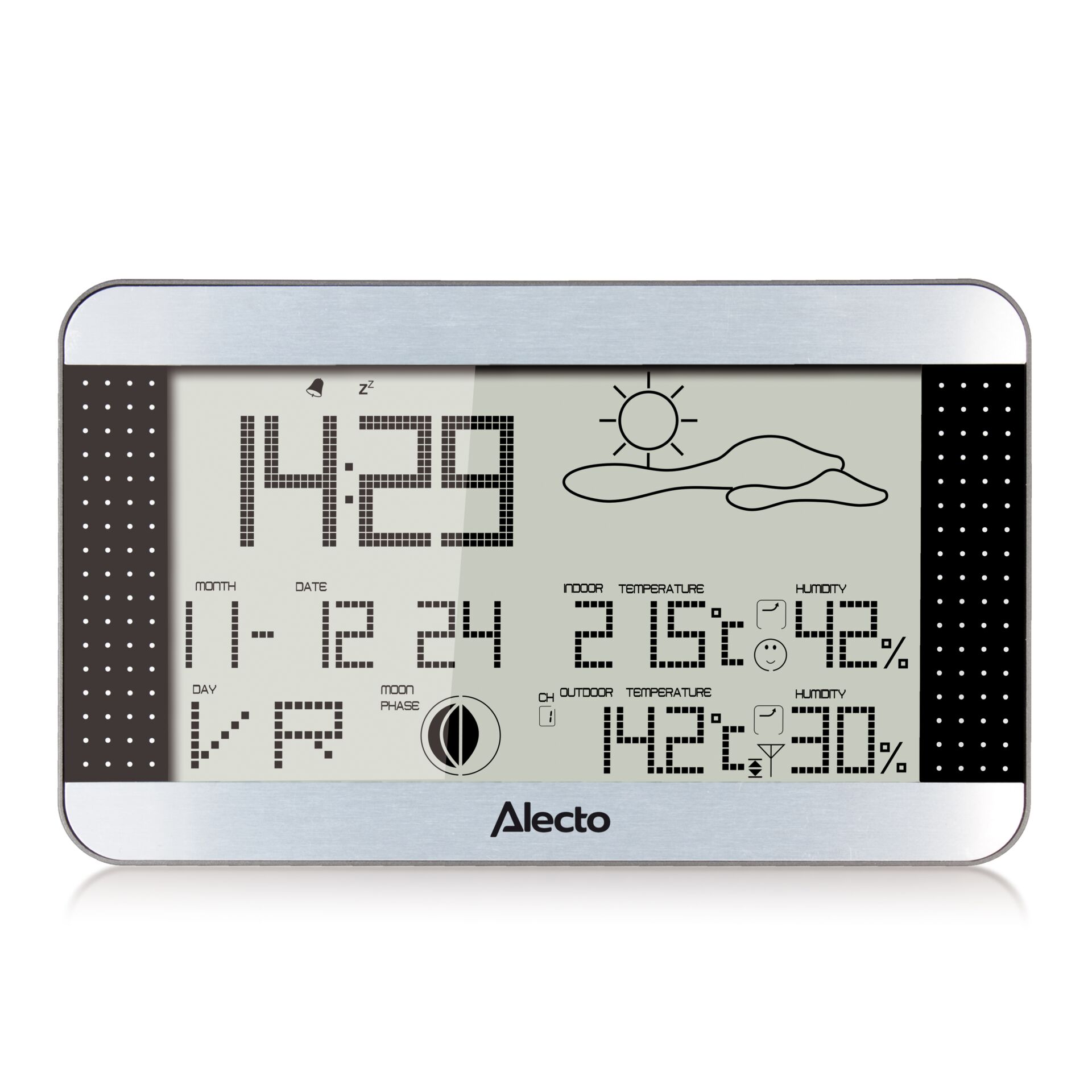 Alecto WS-1700 Wetterstation mit drahtlosem Außensensor