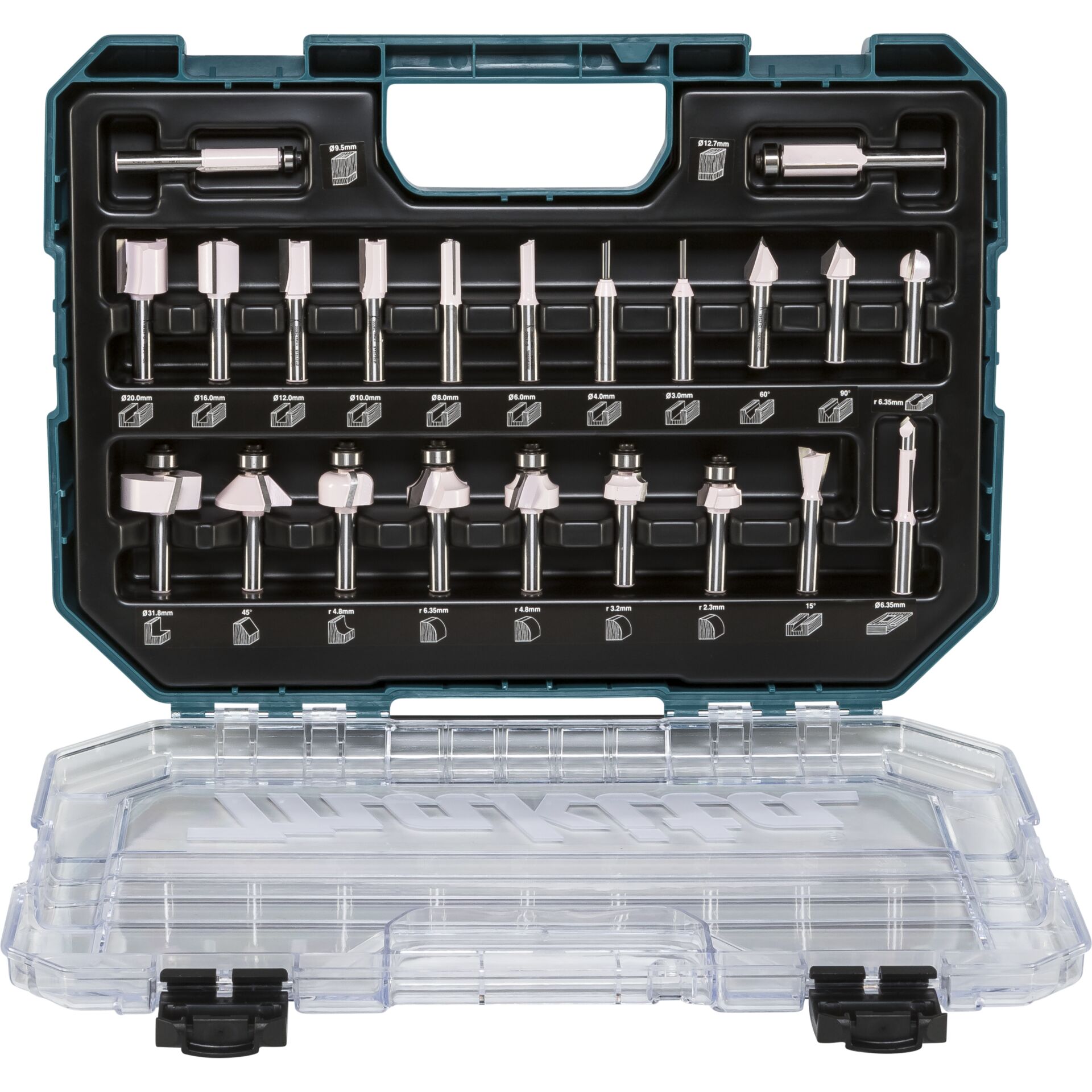 Makita Router Bit Set 8 mm 22 pcs