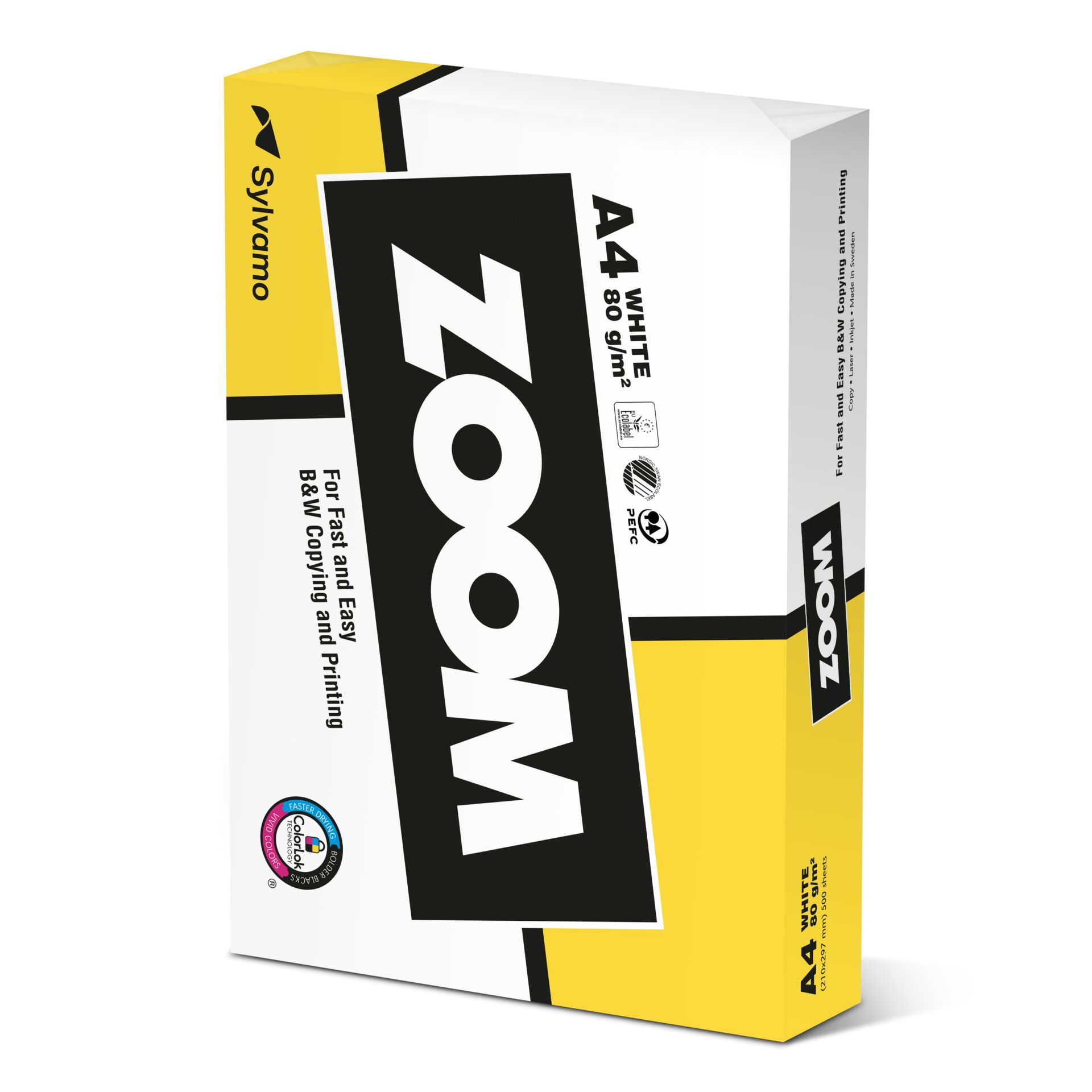 5x 500 Sheets ZOOM Copy Paper A 4, 80 g, White