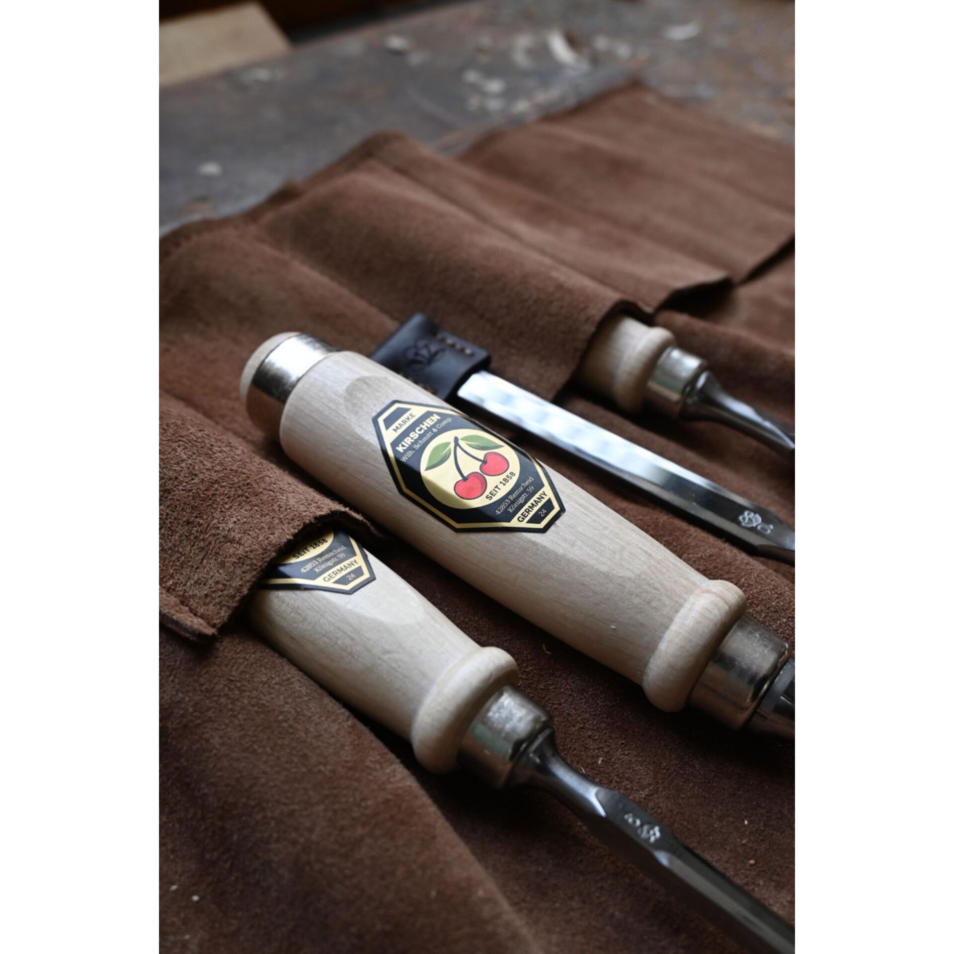 Kirschen Suede tool roll without contents