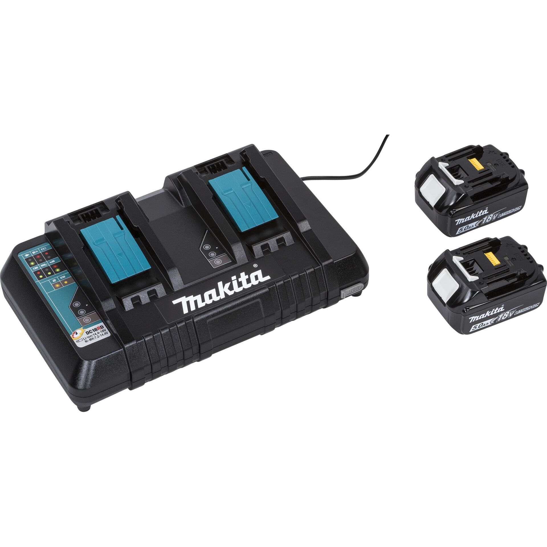 Makita DLM466PT2 Cordless Lawn Mower 2x18V