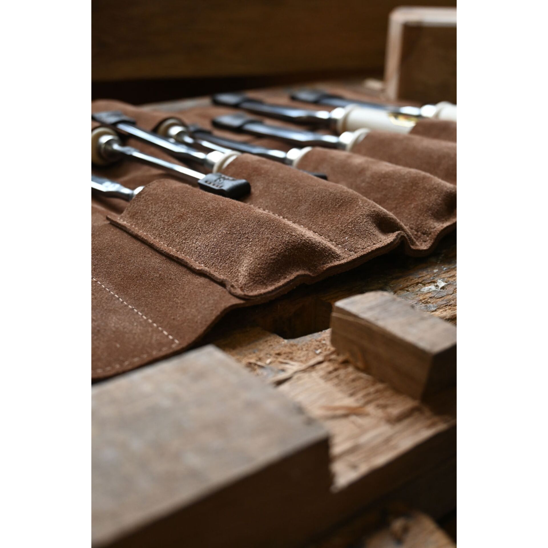 Kirschen Suede tool roll without contents