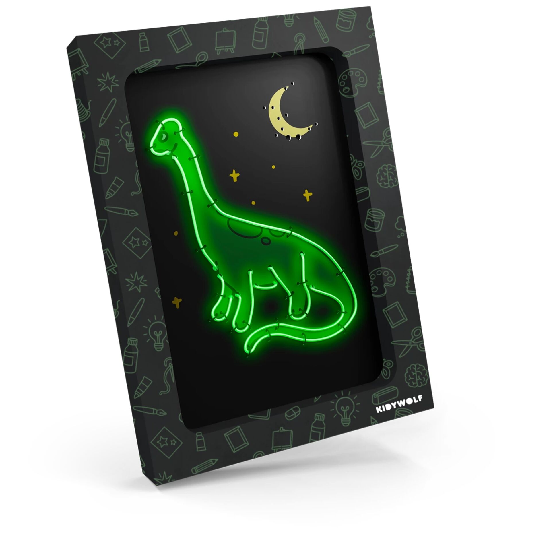 Kidywolf Illuminated Wall Decoration Set 3-pieces Dino