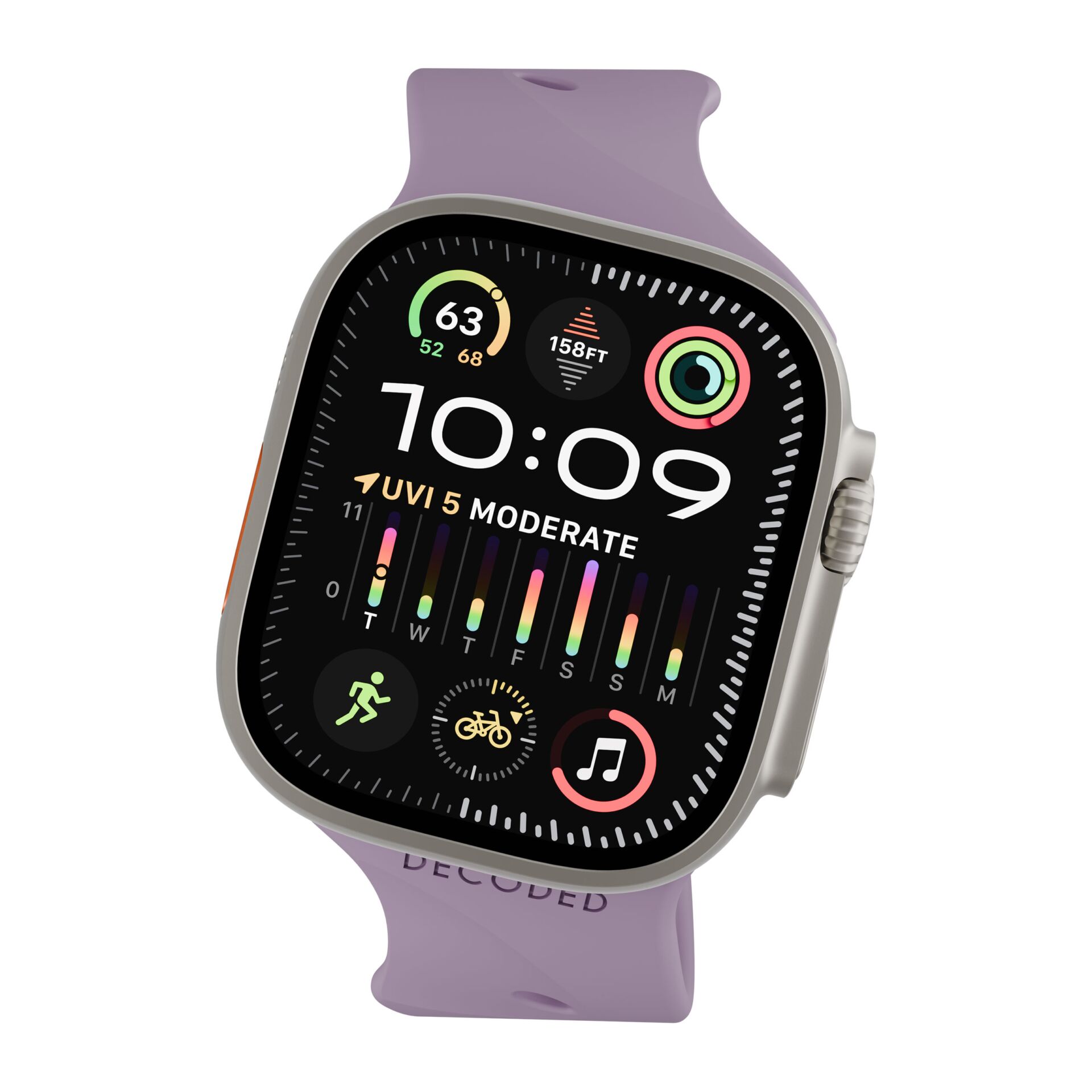 Decoded Silicone Ares Splice Strap 44/46/49mm Purple Haze