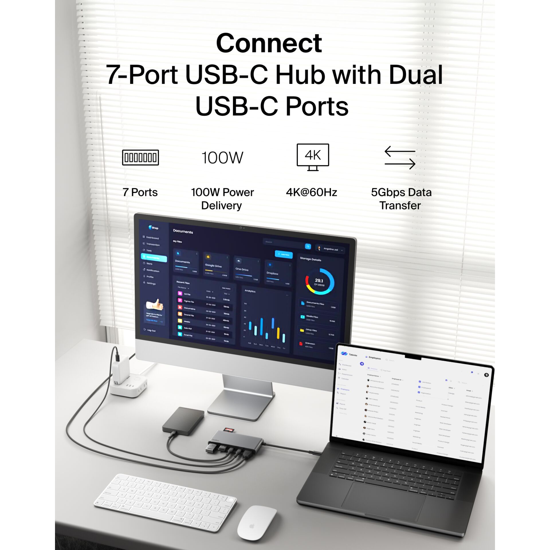 Belkin CONNECT USB-C 7-in-1 Hub Dual USB-C Ports si. AVC023hqSGY