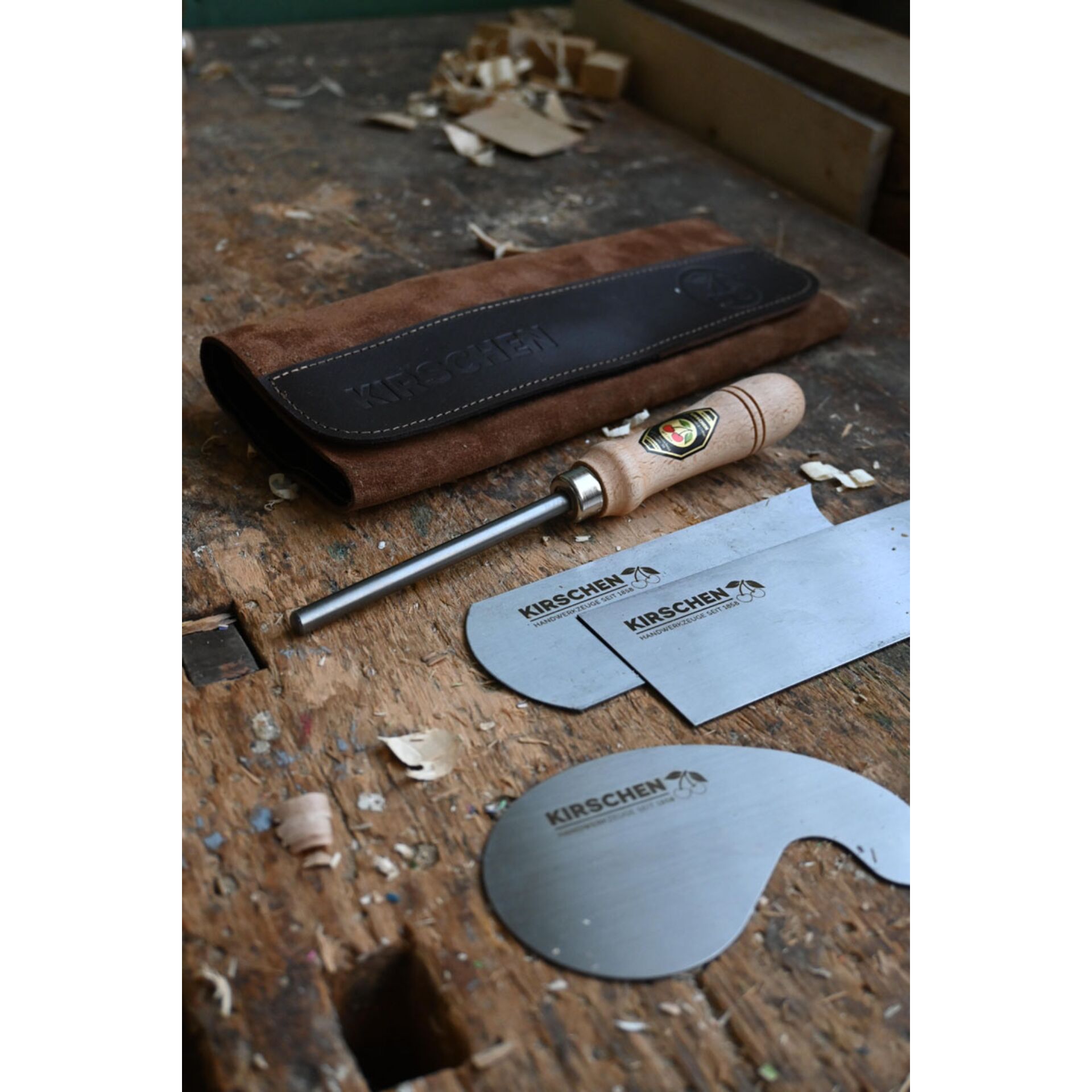 Kirschen Scrap set in leather case 4 pcs.