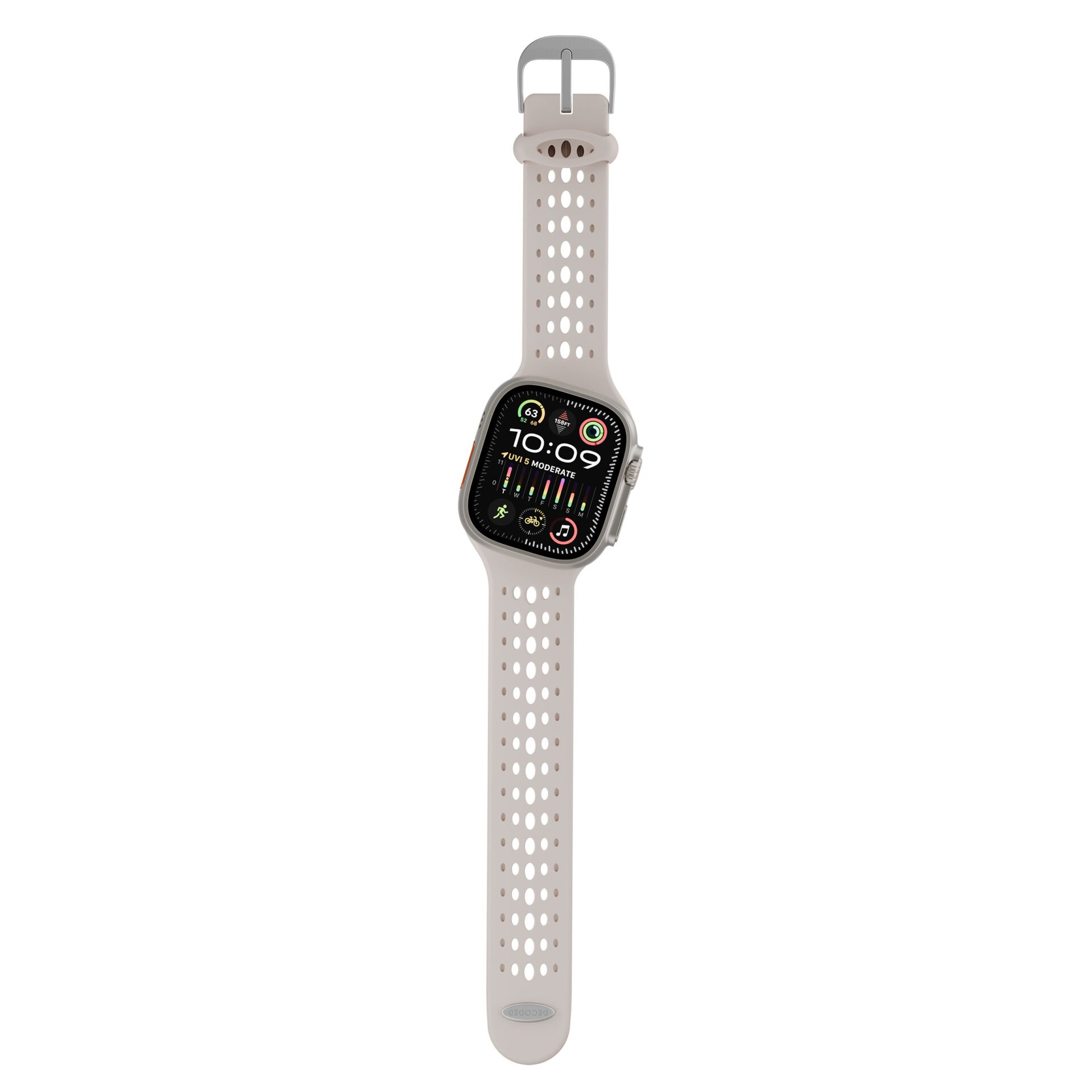 Decoded Silicone Ares O Strap for Apple Watch 44/46/49mm Clay