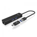 ICY BOX 4 Port Hub - USB 3.2 Gen 1 Type-A or Type-C port
