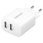 Intenso Power Adapter W24AA 2x USB-A 24W              white