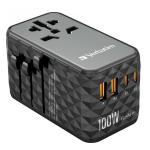 Verbatim GaN III Uni.Travel Adap 100W Welt-zu-Welt UTA-06   32121