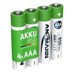 1x4 Ansmann NiMH Battery Micro AAA Type 850 800 mAh maxE