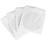 Herma CD/DVD Sleeves     124x124 100 pcs white self-adhesive 1140