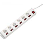Hama Socket Line 6-fach single switchable white 223159