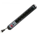 REV Surge protector 6-fold 3,0 m Supra-Guard black