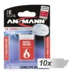 10x1 Ansmann Lithium 9V-Block specifically for Smoke Detector