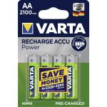 1x4 Varta Rechargeable Accu AA Ready2Use NiMH 2100 mAh Mignon