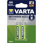1x2 Varta Professional Accu NiMH 1600 mAh AA Phone Power