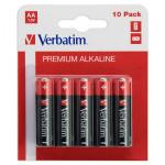 1x10 Verbatim Alcaline battery Migono AA LR 06            49875