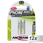 12x2 Ansmann maxE NiMH bat. Micro AAA 550 mAh DECT PHONE