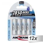 12x4 Ansmann NiMH bat. 2850 Mignon AA 2650 mAh