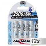 12x4 Ansmann maxE NiMH bat. 2500 Mignon AA 2400 mAh