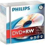 1x5 Philips DVD+RW 4,7GB 4x JC
