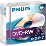 1x5 Philips DVD-RW 4,7GB 4x JC