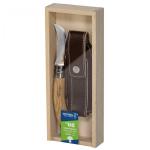 Opinel mushroom knife oak handle w. brush + pencil case & sheath