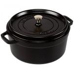 Staub Round Cocotte, 26cm Black, Cast Iron