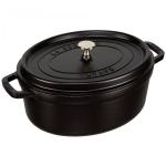 Staub Oval Cocotte, 31cm Black, Cast Iron