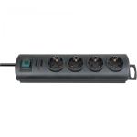 Brennenstuhl PRIMERA-LINE 4 fold black 1,5m