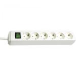 Brennenstuhl ECO-Line 6 fold white 1,5m + switch