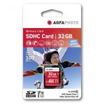 AgfaPhoto SDHC Card 32GB High Speed Class 10 UHS I U1 V10