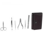 Zwilling CLASSIC snap fastener leather case, purple, 7 pcs.