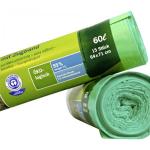 1x15 Secolan Garbage Bags with drawstring 60 l green