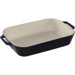 Staub Rectangular Dish Ceramic, Dark Blue, 34x24x7.6