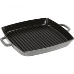 Staub Grill Pan induction squared 33cm Graphite Grey