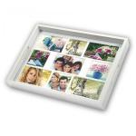 ZEP Photo Tray white       45x35 Wooden Photo Tray 9 Photos W006
