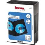 Hama Slim DVD Double Jewel Case pack of 10, black          51184