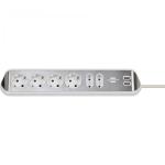 Brennenstuhl estilo Corner 6-way Extension Lead  white