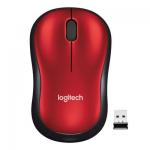 Logitech M 185 Cordless Notebook Mouse USB black / red