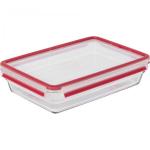 Emsa Clip&Close Glass Food Container 3 L  red