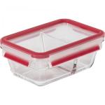 Emsa Clip&Close Glass Food Container 800 ml red