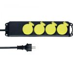 REV Multiple Socket Outlet IP44 4-fold 1,4m