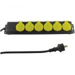 REV Multiple Socket Outlet IP44 6-fold 1,4m